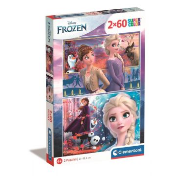 Puzzle Clementoni Disney Frozen, 2 x 60 piese