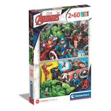 Puzzle Clementoni Marvel Avengers, 2 x 60 piese