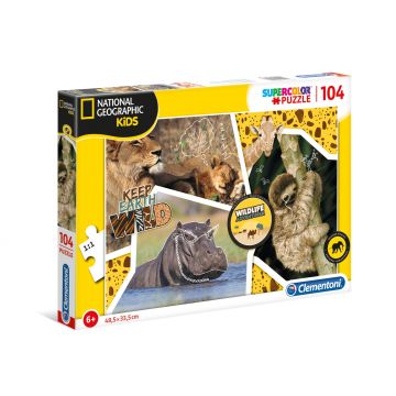 Puzzle 104 piese Clementoni National Geographic Wildlife Adventurer