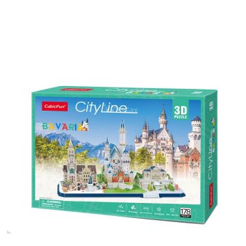Puzzle 3D 178 piese Cubic Fun City Line Bavaria