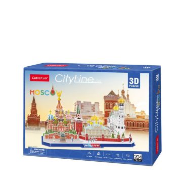 Puzzle 3D 204 piese Cubic Fun City Line Moscow