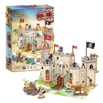 Puzzle 3D Cubic Fun Pirate Knight Castle 183 piese