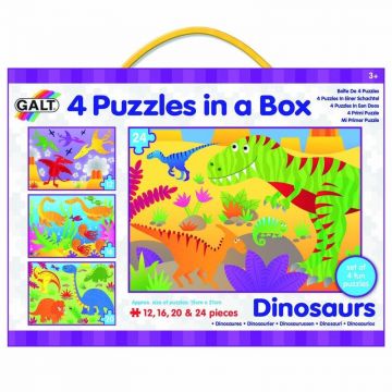 Set 4 puzzle-uri Dinozauri (12 16 20 24 piese)