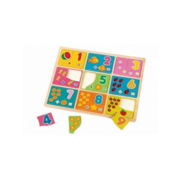 Globo Legnoland - Puzzle din lemn Numere Puzzle Copii