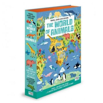 Cunoaste si exploreaza - Puzzle Lumea animalelor (200 piese)