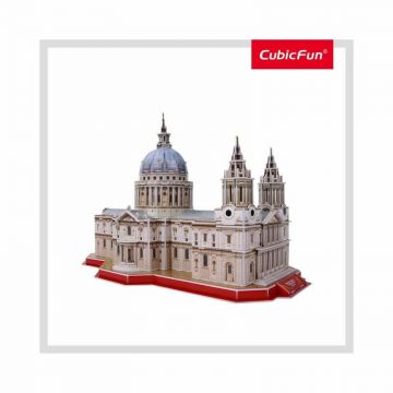 Cubic Fun - Puzzle 3D si Brosura-Catedrala St. Paul 107 Piese