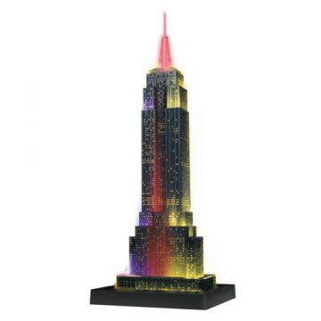 Puzzle 3D Ravensburger Empire State Building - Lumineaza Noaptea - 216 piese