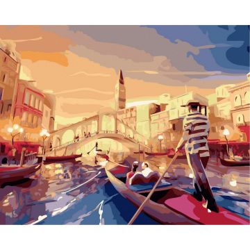 Set Pictura pe numere, Acuarello, Gondola din Venetia