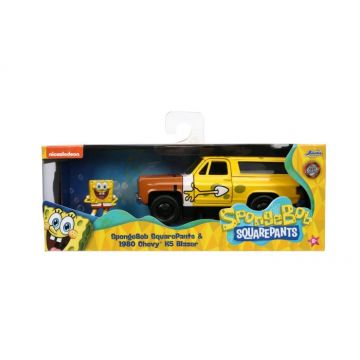 Jada Set Masinuta Metalica Chevy K5 Blazer Figurina Sponge Bob