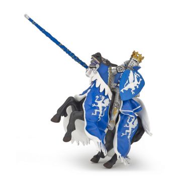 PAPO - Figurina Calul Regelui cu Blazon Dragon Albastru