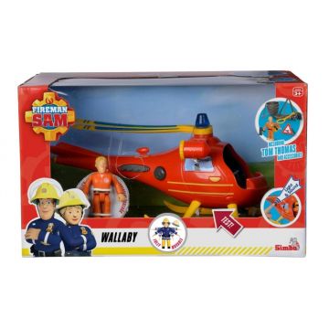 Pompierul Sam Elicopterul Wallaby cu Figurina Tom Thomas