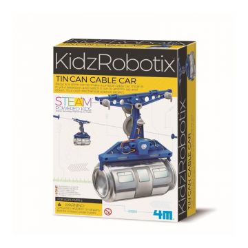 Kit constructie robot - Tin Can Cable Car, Kidz Robotix