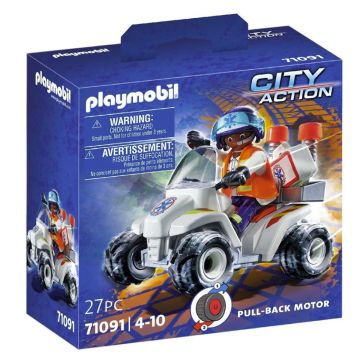 Jucarie Playmobil City Action Medical Quad 71091, Multicolor