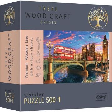 Puzzle 500+1 din lemn. Obiectivele turistice din Londra