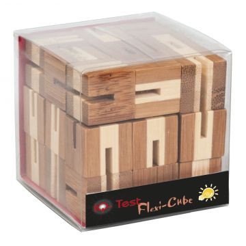 Joc logic puzzle 3D din bambus Flexi-cub 5 Fridolin