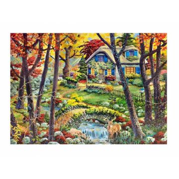 Puzzle din lemn - A Cottage in the Woods - 200 piese
