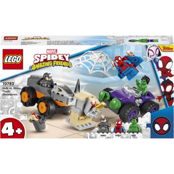 LEGO® LEGO® Super Heroes - Spidey si prietenii lui uimitori Confruntarea dintre Hulk si Masina Rinocer 10782, 110 piese