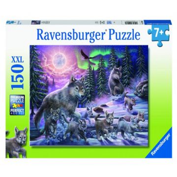 Jucarie Puzzle Ravensburger, Familie de lupi, 150 piese, Multicolor