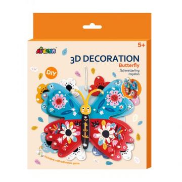 Decoratiune 3D-Fluture, carton, Avenir, 5 ani +