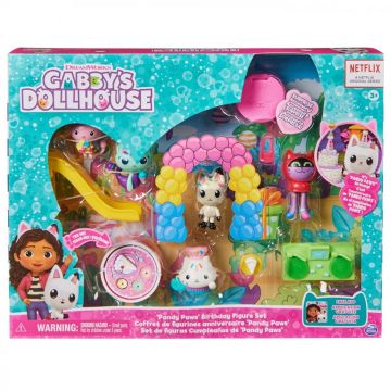 Set de joaca Gabbsy Dollhouse cu 5 figurine-Ziua de nastere a lui Pandy Paws