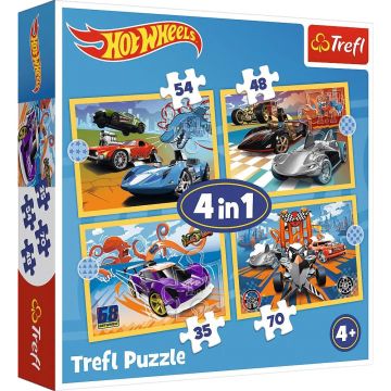 Puzzle Trefl 4in1 Hot Wheels Vehicule