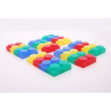 Set de 24 cuburi de constructii moi SiliShapes
