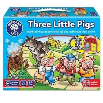 Joc de societate Cei trei purcelusi THREE LITTLE PIGS, Orchard Toys, 2-3 ani +