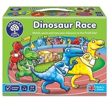 Joc de societate Intrecerea dinozaurilor Dinosaur Race, Orchard Toys, 2-3 ani +