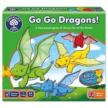 Joc de societate Intrecerea dragonilor GO GO DRAGONS!, Orchard Toys, 4-5 ani +