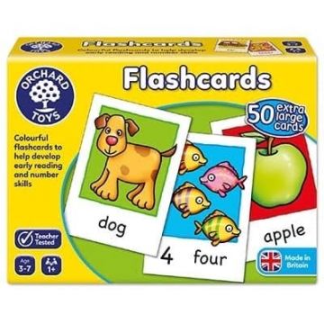 Joc educativ in limba engleza Cartonase FLASHCARDS, Orchard Toys, 2-3 ani +