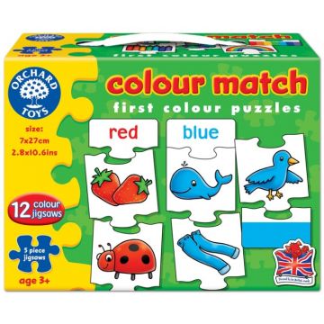 Joc educativ puzzle in limba engleza Invata culorile prin asociere COLOUR MATCH, Orchard Toys, 3 ani+