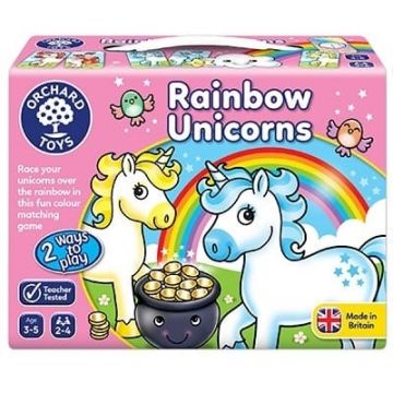 Joc educativ Unicornii Curcubeu RAINBOW UNICORNS, Orchard Toys, 3 - 5 ani +