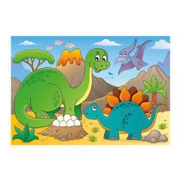 Puzzle - Dinozauri prietenosi (48 piese), Dino, 4-5 ani +