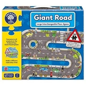 Puzzle gigant de podea traseu masini (20 piese) GIANT ROAD JIGSAW, Orchard Toys, 2-3 ani +