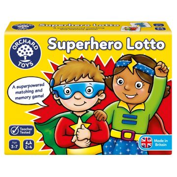Joc educativ Supererou SUPERHERO LOTTO, Orchard Toys, 2-3 ani +