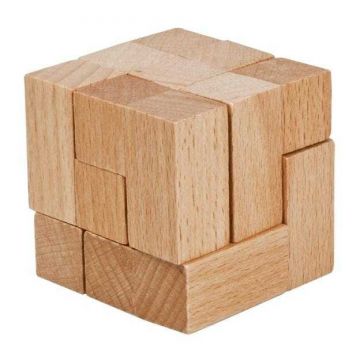 Joc logic IQ din lemn I-cube, Fridolin, 8-9 ani +
