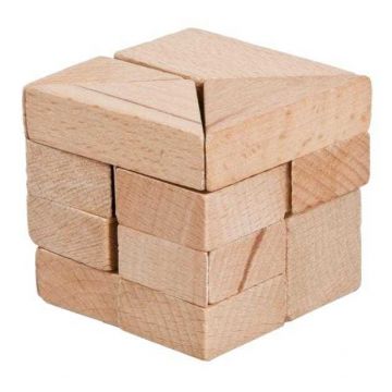 Joc logic IQ din lemn Tangram 3D, Fridolin, 8-9 ani +