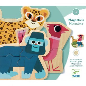 Puzzle cu magneti Djeco Mixanimo, 2-3 ani +