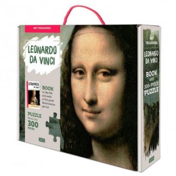 Puzzle Mona Lisa (300 piese+carte), Sassi, 6-7 ani +