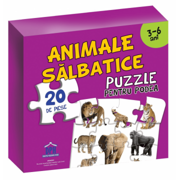 Puzzle pentru podea - Animale salbatice, DPH, 2-3 ani +