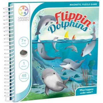 Smart Games - Flippin Dolphins, joc de logica cu 48 de provocari, 6 ani+