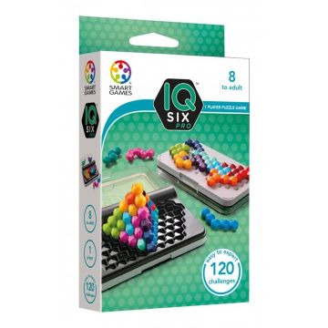 Smart Games - IQ Six Pro, joc de logica cu 120 de provocari, 8+ ani