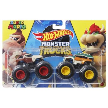 Hot Wheels Monster Truck Set 2 Masini Scara 1 La 64 Super Mario