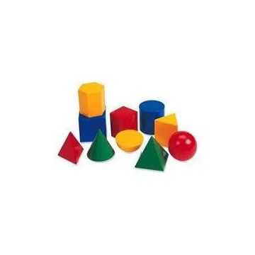 Joc matematic Learning Resources Corpuri geometrice din plastic - 10 piese