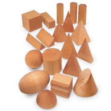 Joc matematic Learning Resources Forme geometrice din lemn (set 19)