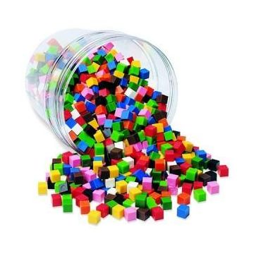 Joc pentru clasa Learning Resources Cuburi multicolore (1cm)
