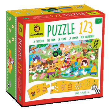 Puzzle 123 - Ferma, Ludattica, 3 ani+