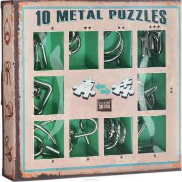 10 Metal Puzzles Set - Verde
