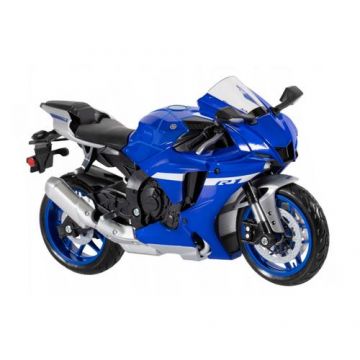Motocicleta Yamaha de jucarie, Maisto, 1:12, Metal/Plastic/Cauciuc, 21x12x7 cm (Multicolor)