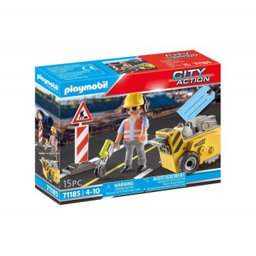 Playmobil PM71185 Set cadou dispozitiv de taiere asfalt